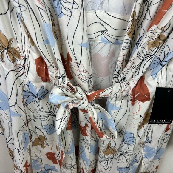 NWT Eloquii Duster cardigan longer length belted with pockets side slits 14/16 - Picture 8 of 16